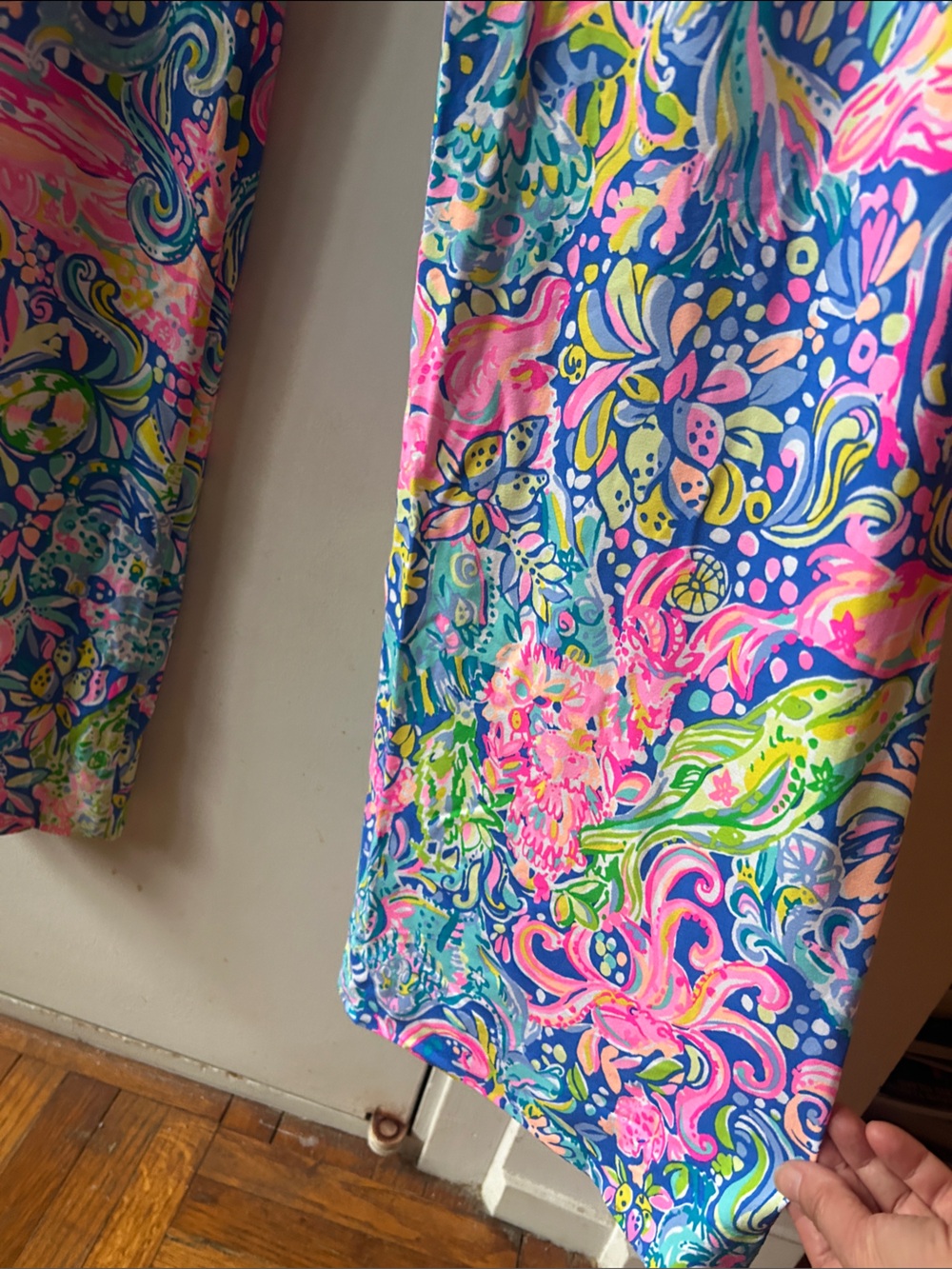 Lilly Pulitzer Women’s Georgia May  Palazzo Pants Pink, Blue & Lime Green XL - Picture 7 of 9